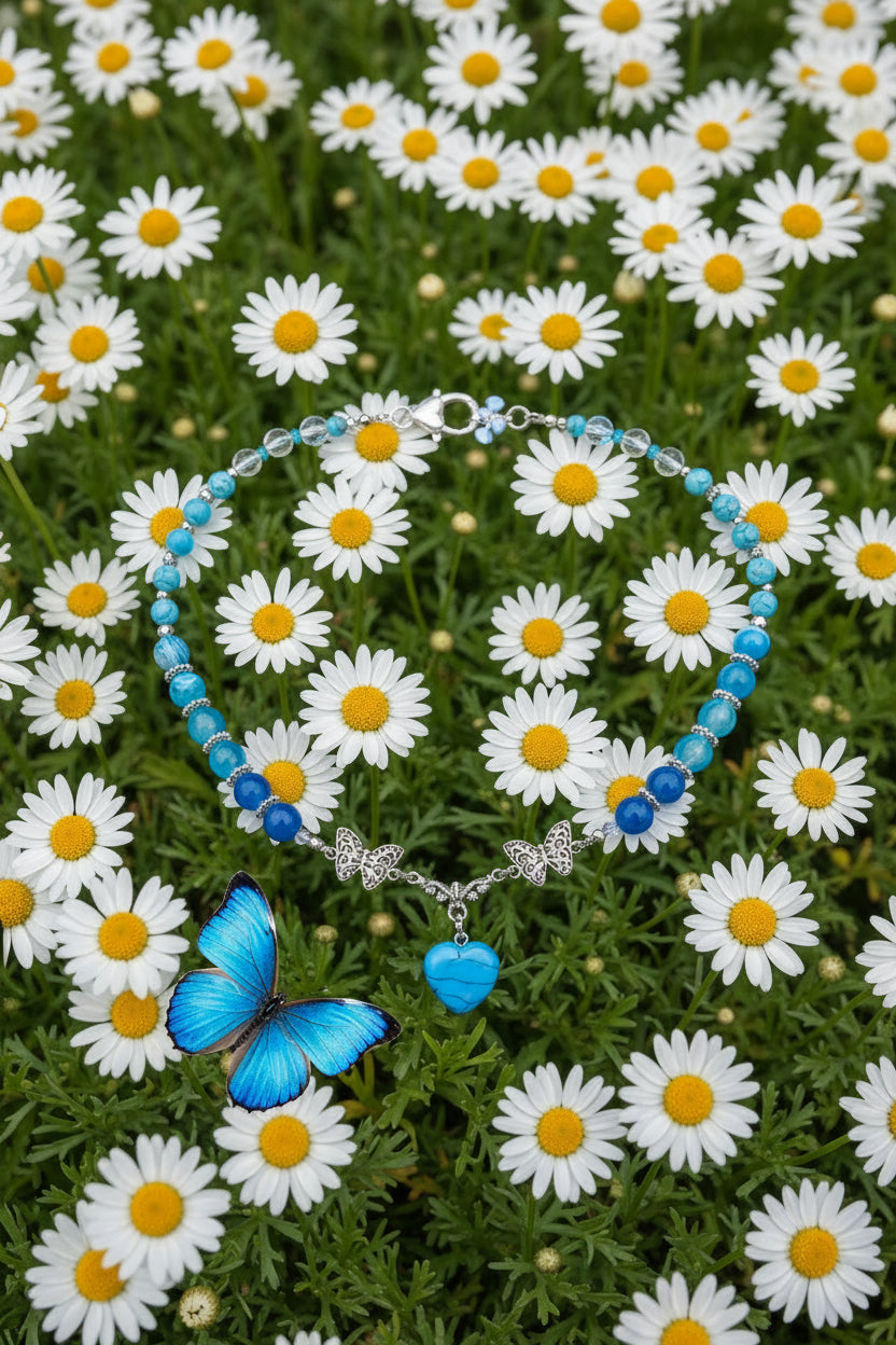 Blue Butterfly Heart