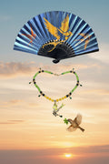 Sparrow – Necklace & Hand Fan Set