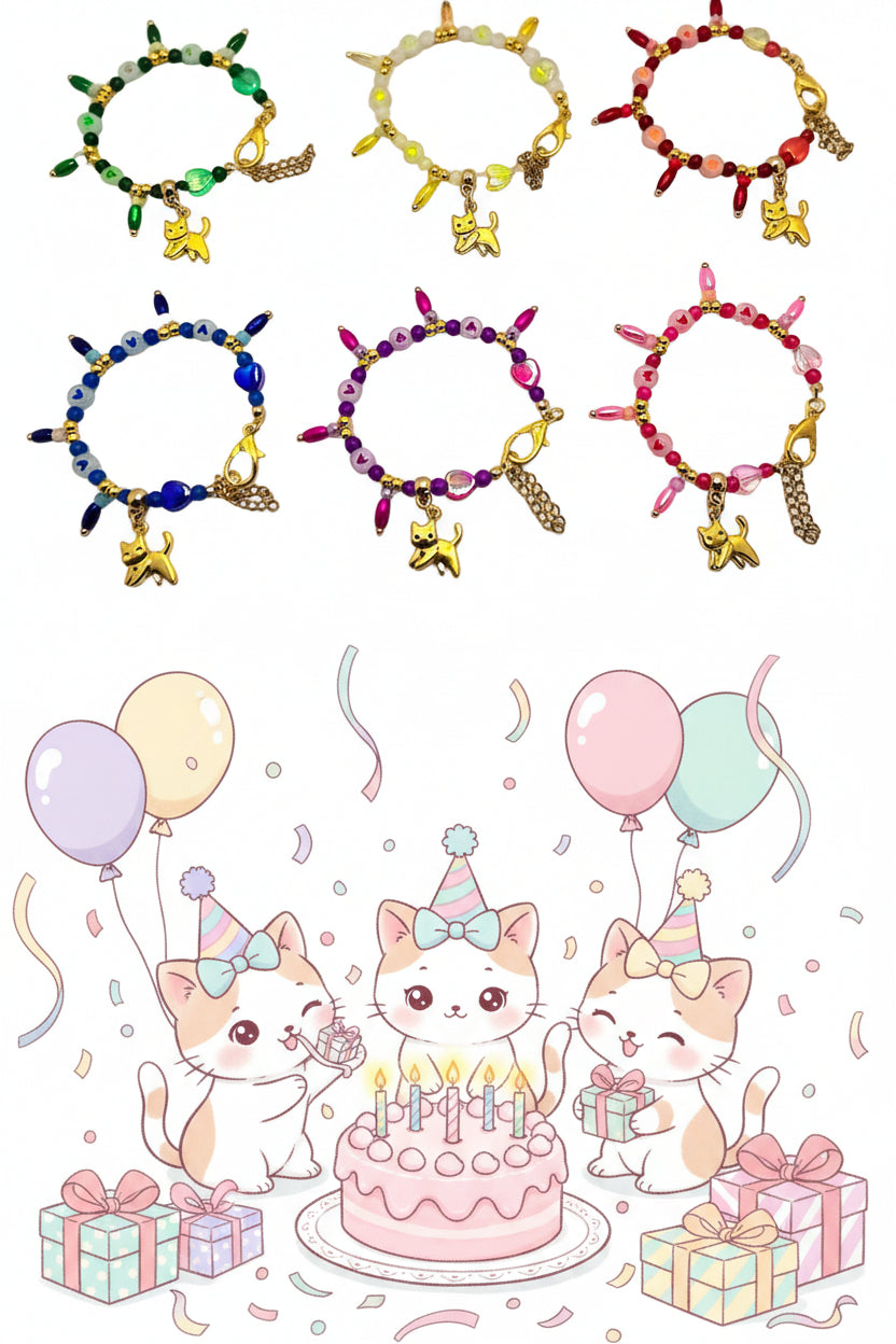Hearts & Kitties Birthday Bracelet Bundle