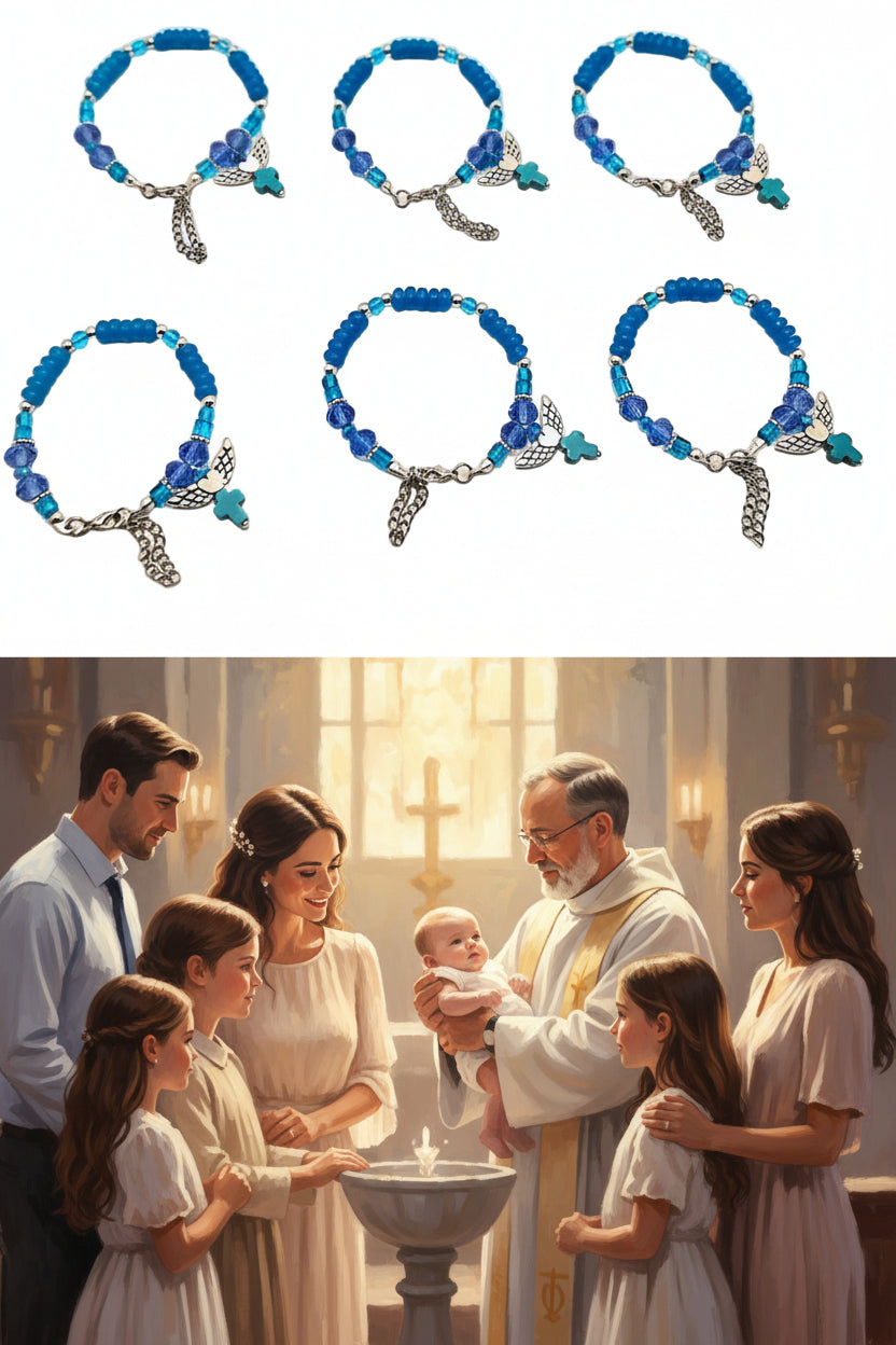 Baptism Blessing Bracelet Bundle – Handmade Kids Keepsake