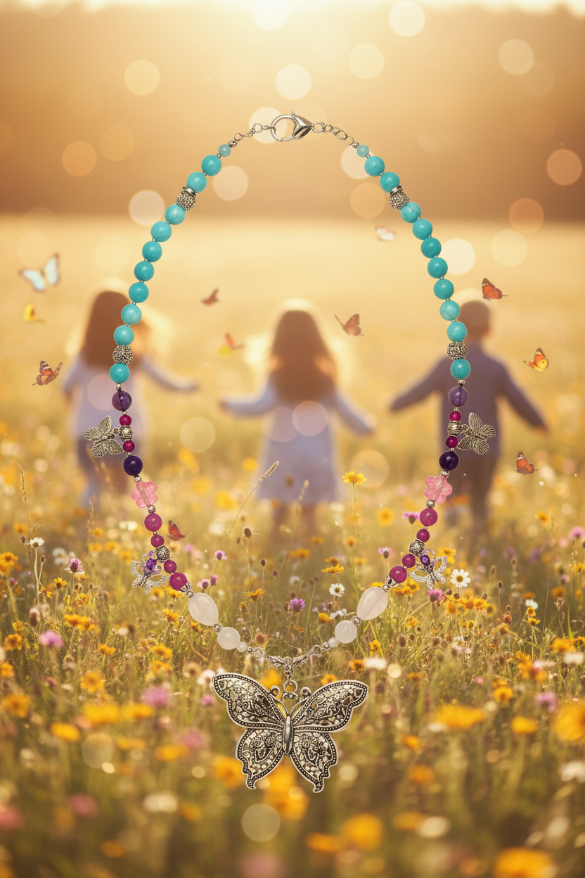 Flutterbye Necklace Vertical View