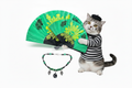 Kitty Mime Embracing Fan