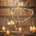 Looking Glass — Tilted View with Antique Library Scene