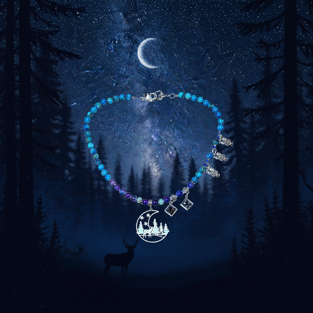 Starry Night - Midnight Forest Background